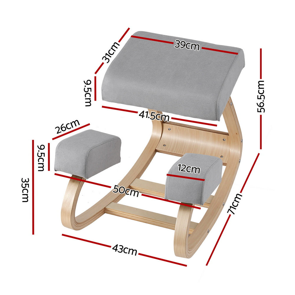 Kallon Kneeling Ergonomic Chair – Grey – Standard