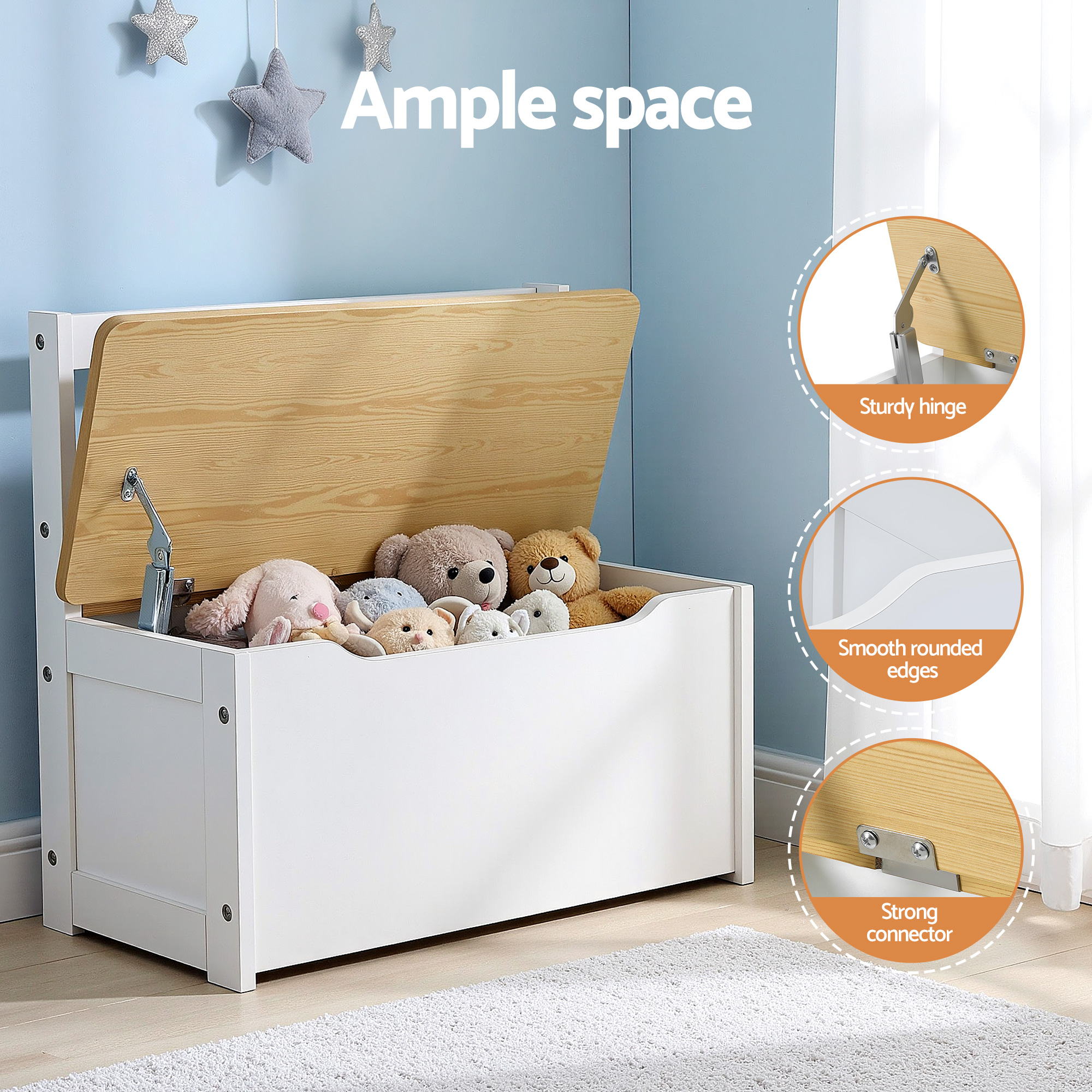 Atlas Kids Activity Table Set with Bench – Natural – 4 Piece