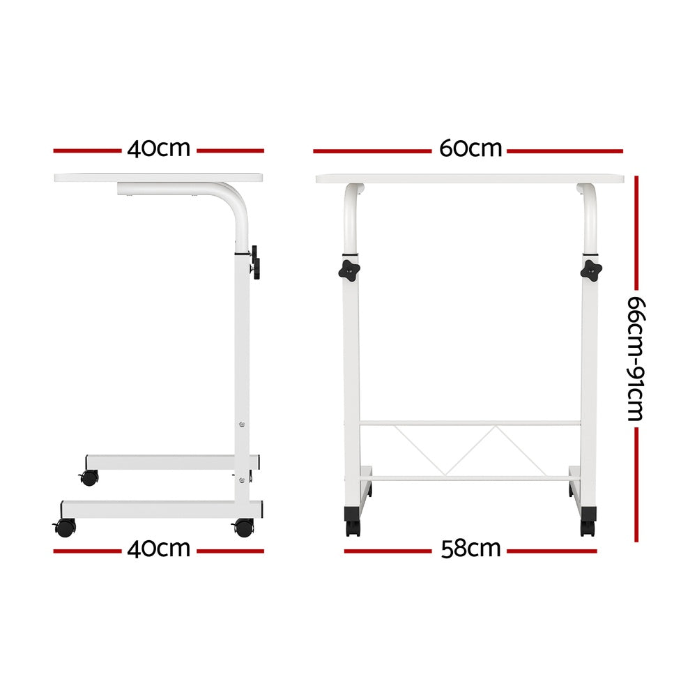 Luxora Mobile Laptop Desk – White – 60 cm