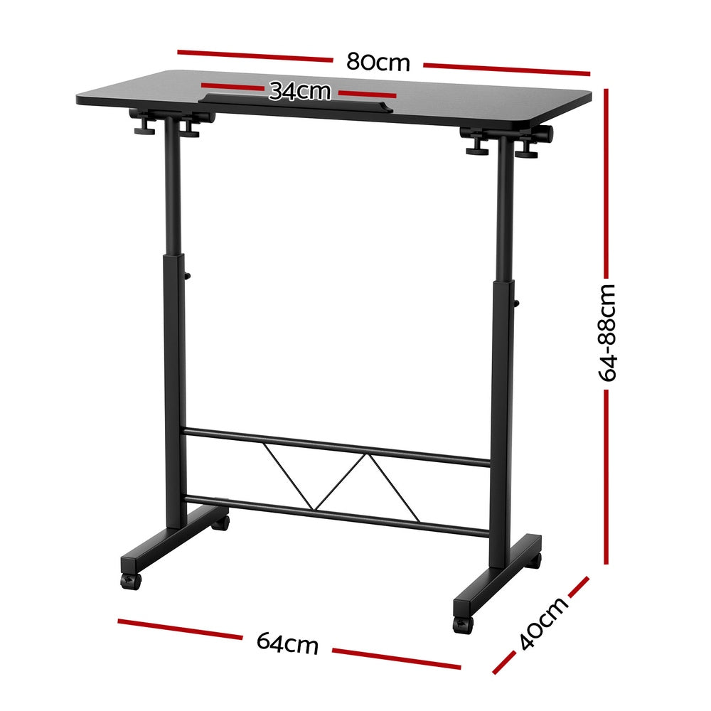 Nexus Mobile Laptop Desk – Black – 80 cm