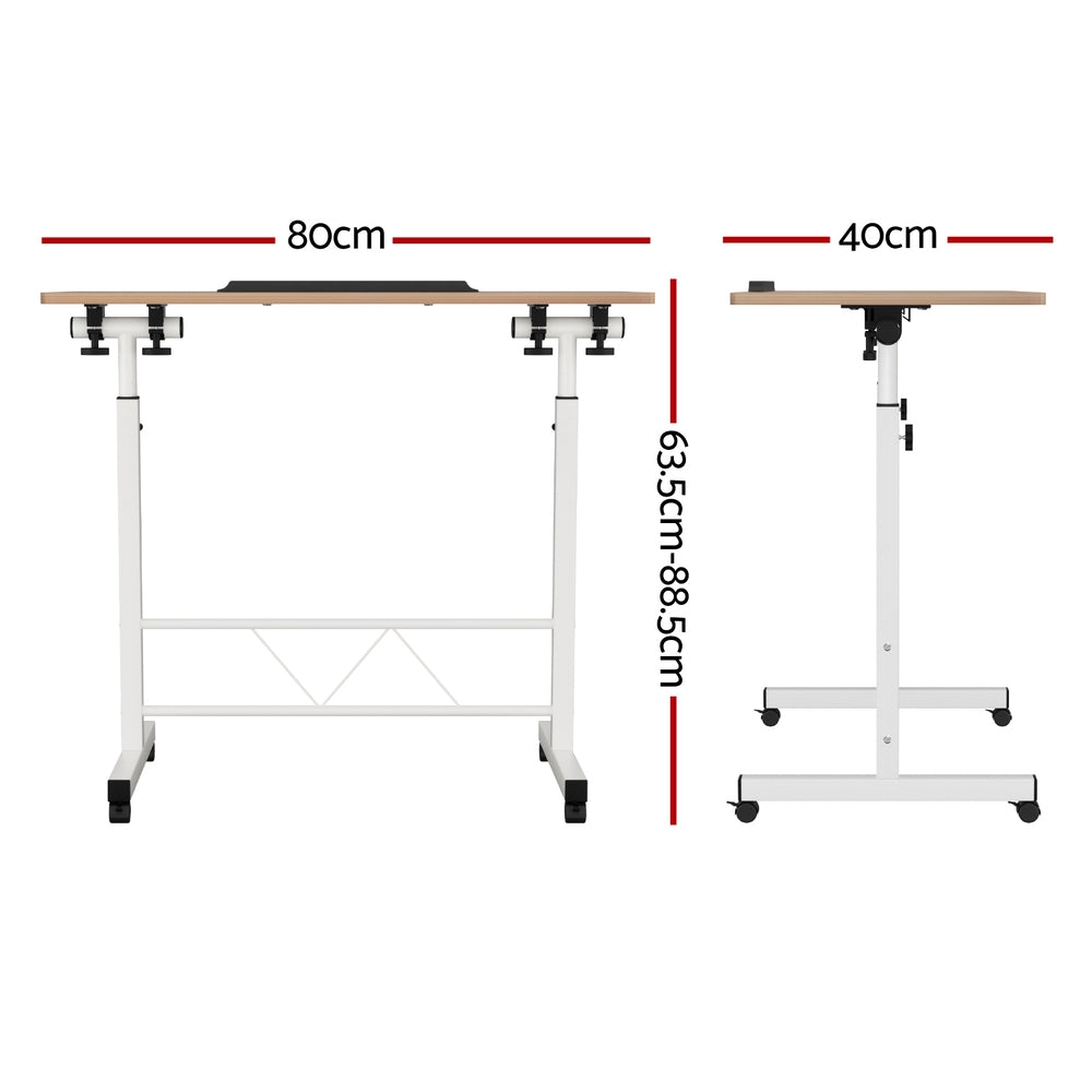 Kairo Adjustable Laptop Desk – Light Wood – 80 cm