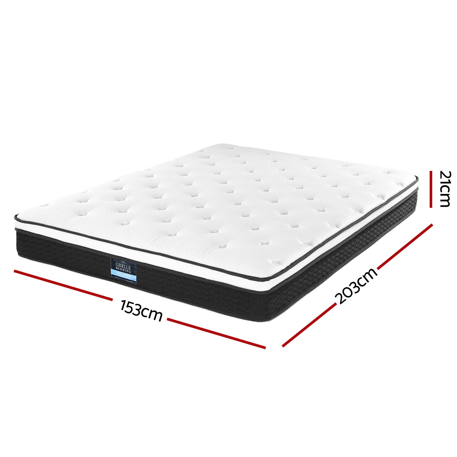 Halston Euro Top Mattress – White – Queen