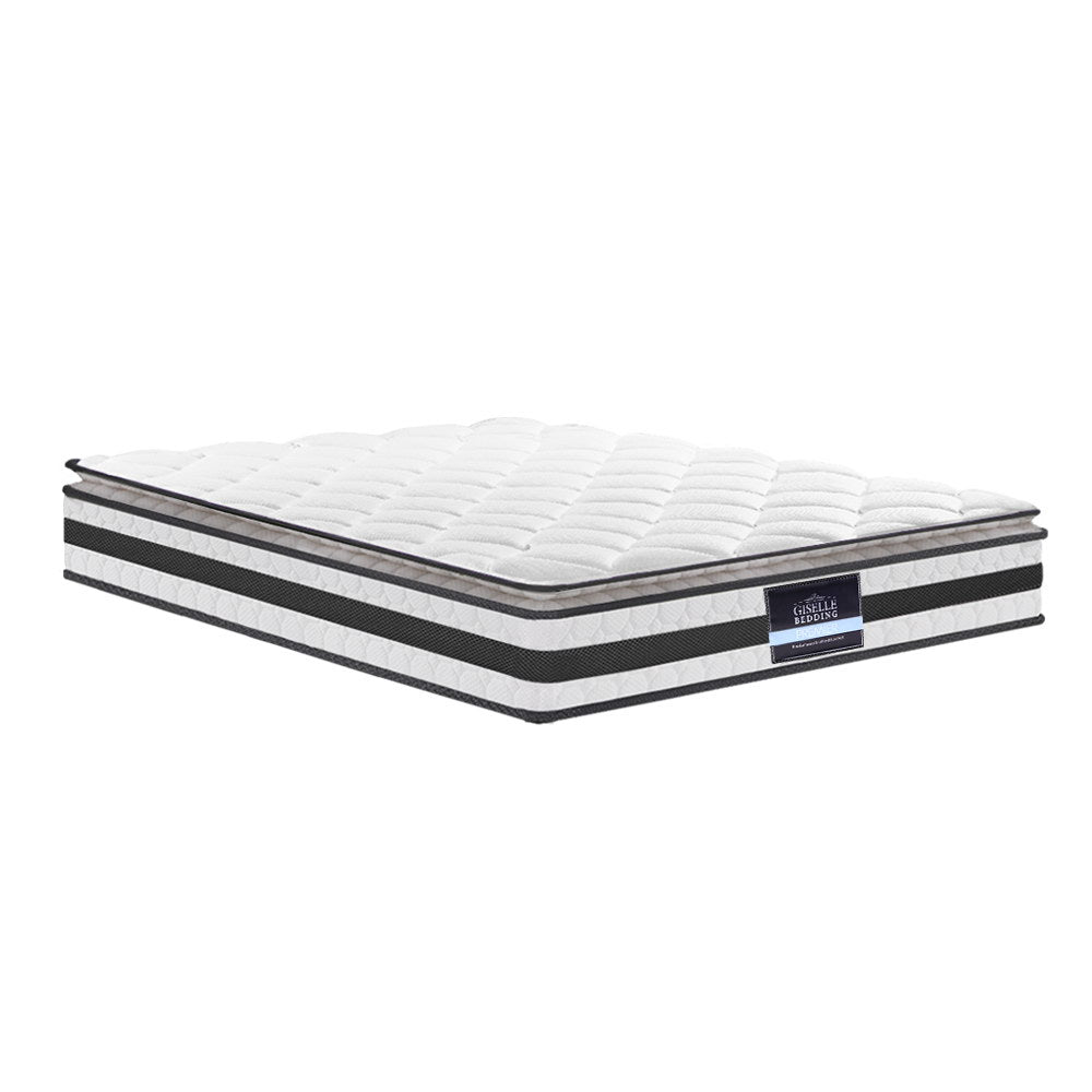 Luxura Pillow Top Bonnell Spring Mattress – White – Double