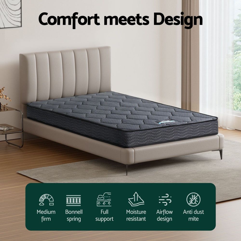 Serena Bonnell Spring Mattress – Grey – King Single