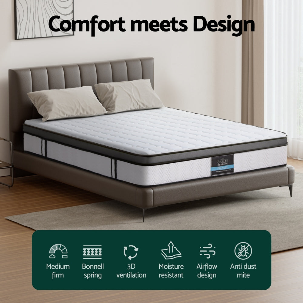 Alderon Gel Foam Mattress – White – Double