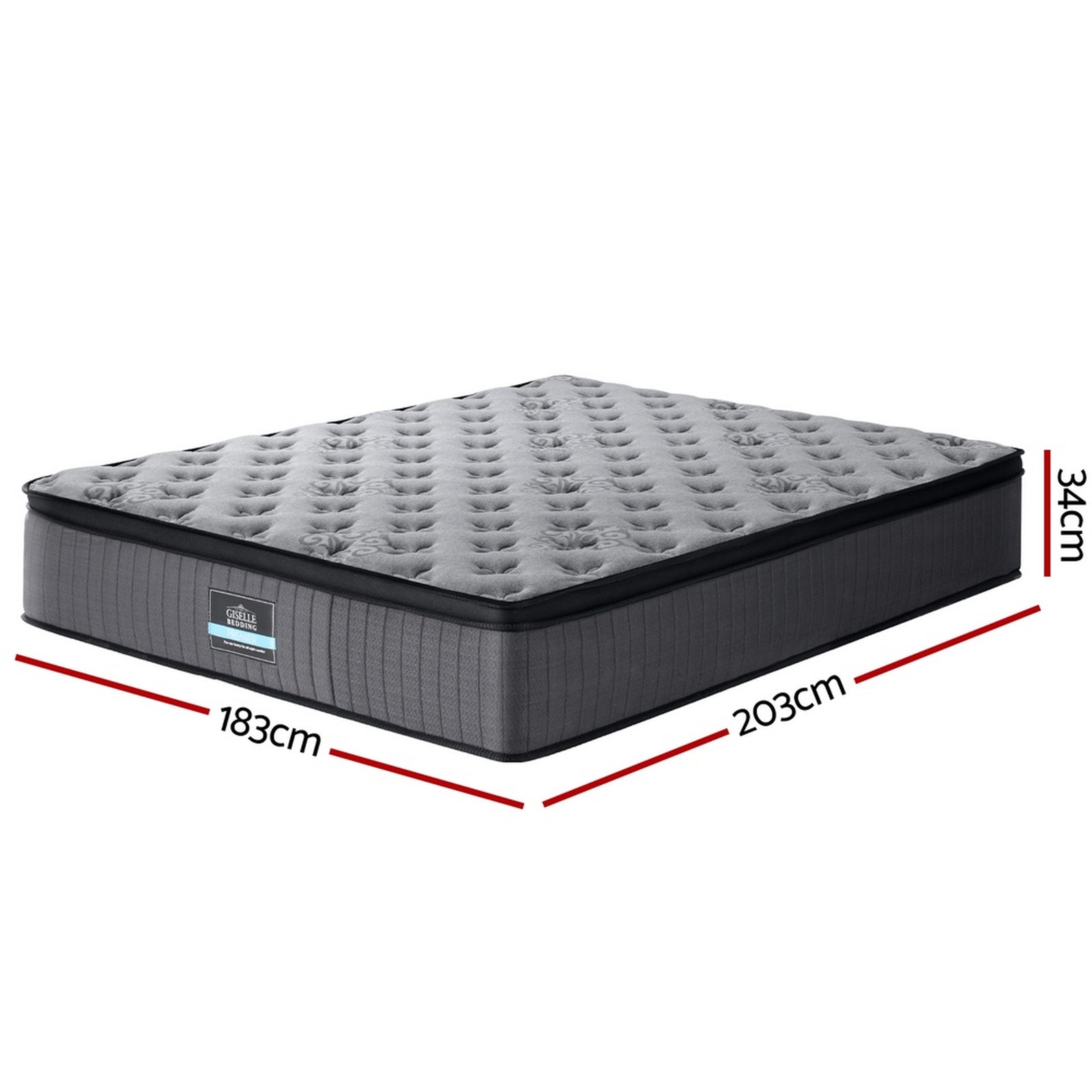 Calista Euro Top Mattress – White – King