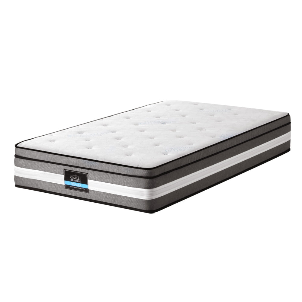 VelvetRest Euro Top Mattress – White – King Single