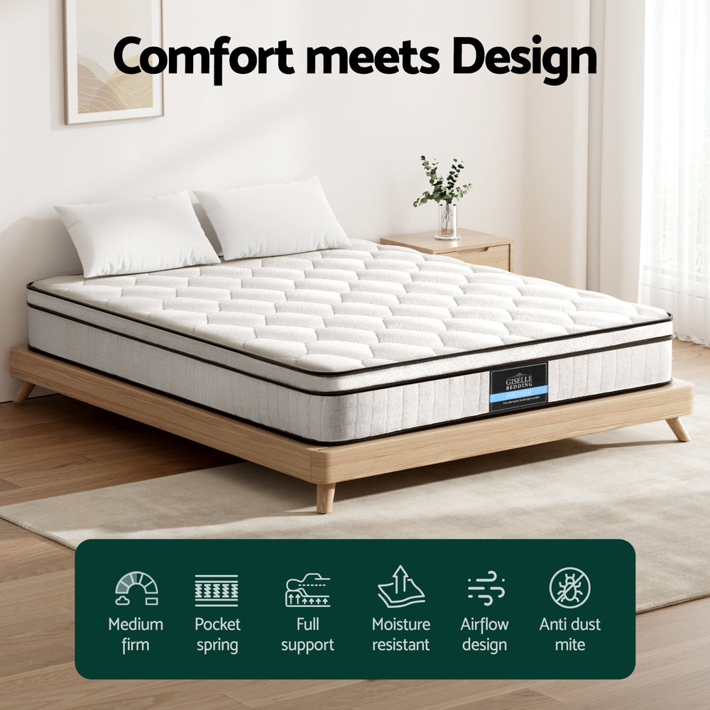 Ravenna Euro Top Mattress – White – King
