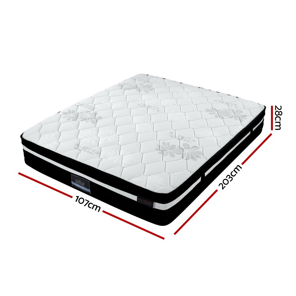 Kaelen Euro Top Mattress – White – King Single