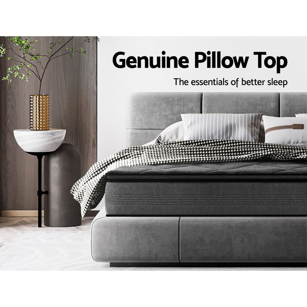 Kestra Pillow Top Mattress – White – Double
