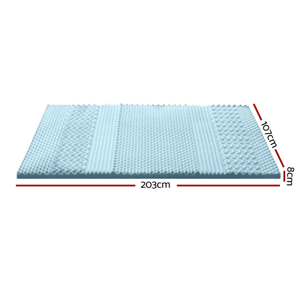 Serenity Memory Foam Mattress Topper – White – King Single