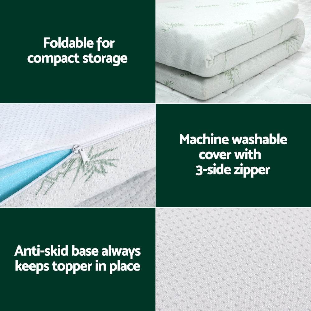 Celara Gel Foam Mattress Topper – White – 5 cm – Double