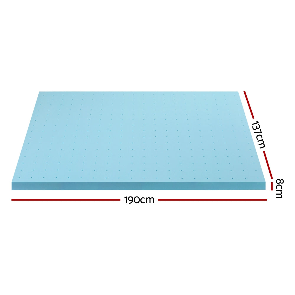 Velora Gel Foam Mattress Topper – White – 8 cm – Double