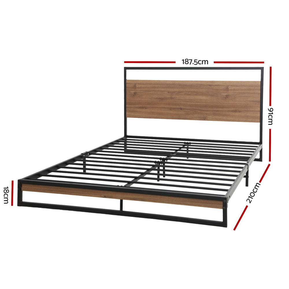 Dane Metal Bed Frame – Black – King