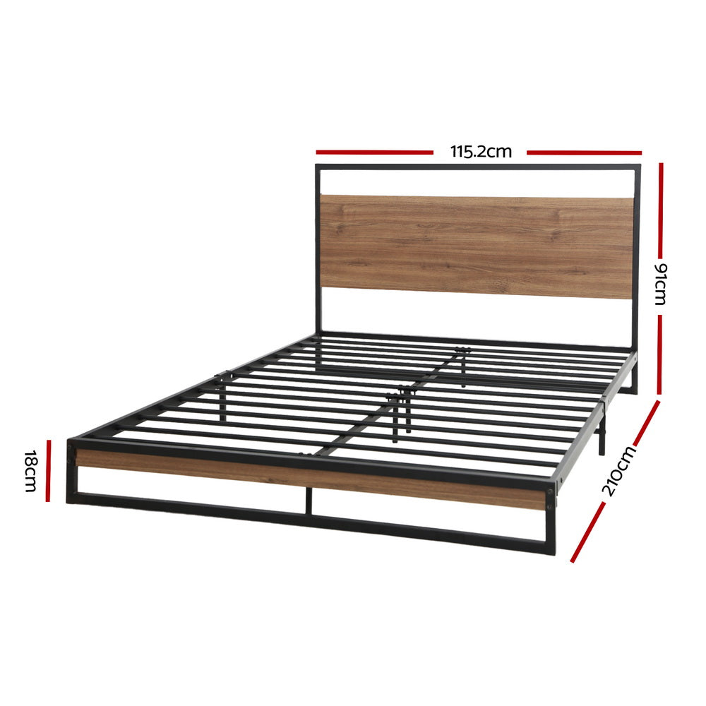 Dane Metal Bed Frame – Black – King Single