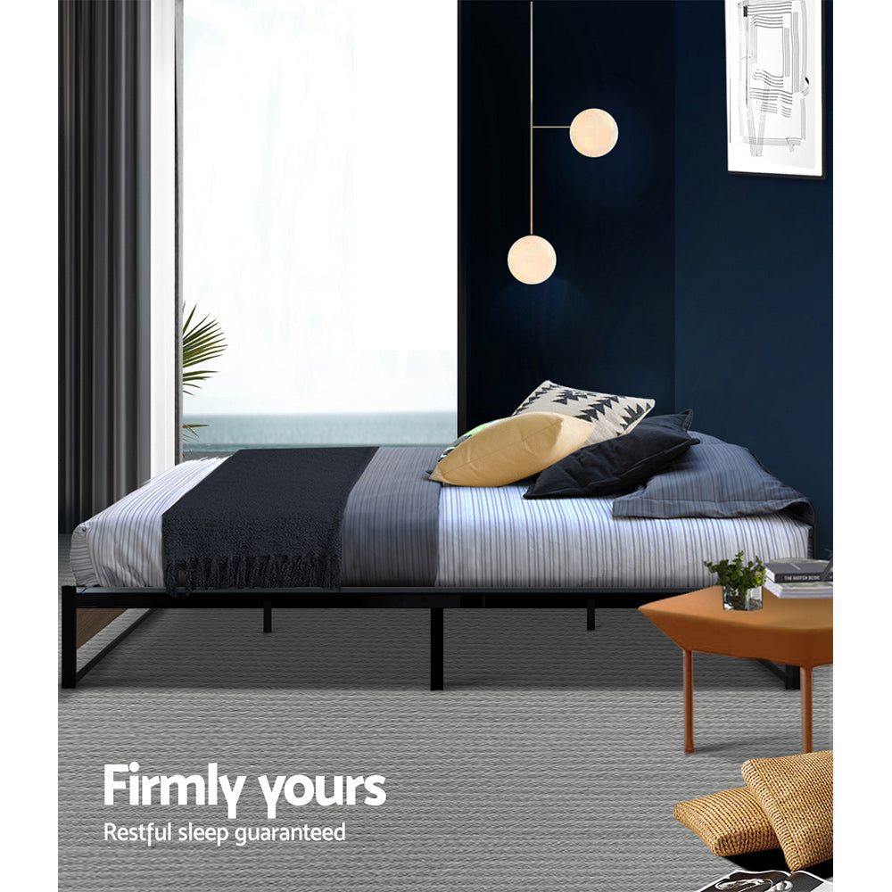 Oslo Metal Bed Frame – Black – Queen