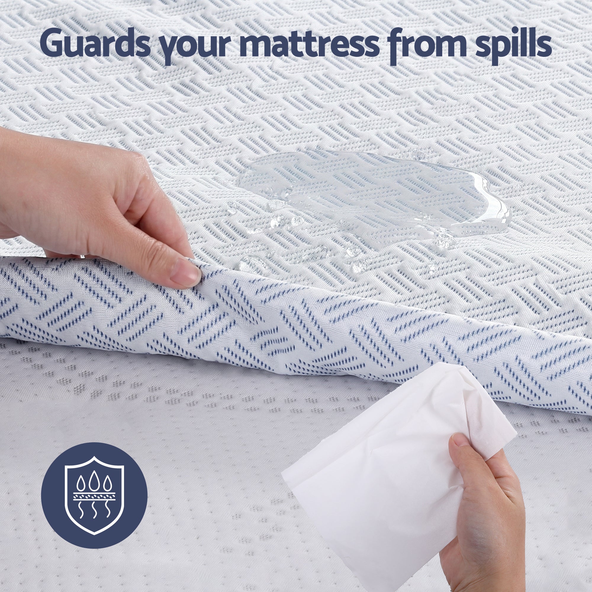 Therma Cooling Mattress Protector – White – Double