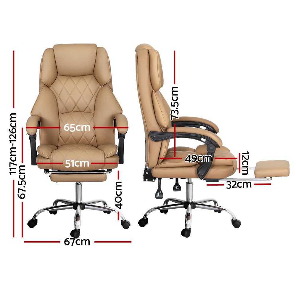 Flexi Executive Office Chair with Footrest – Espresso – Standard