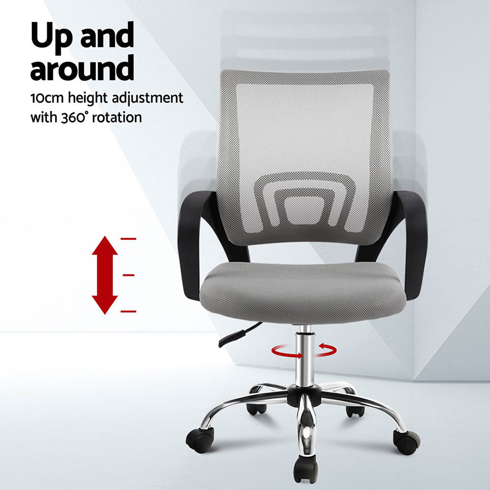 Cove Mesh Office Chairs – Grey – Set of 2