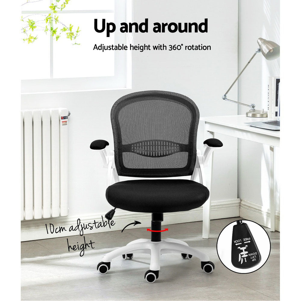 Galene Mid-Back Mesh Office Chair – Black – Standard