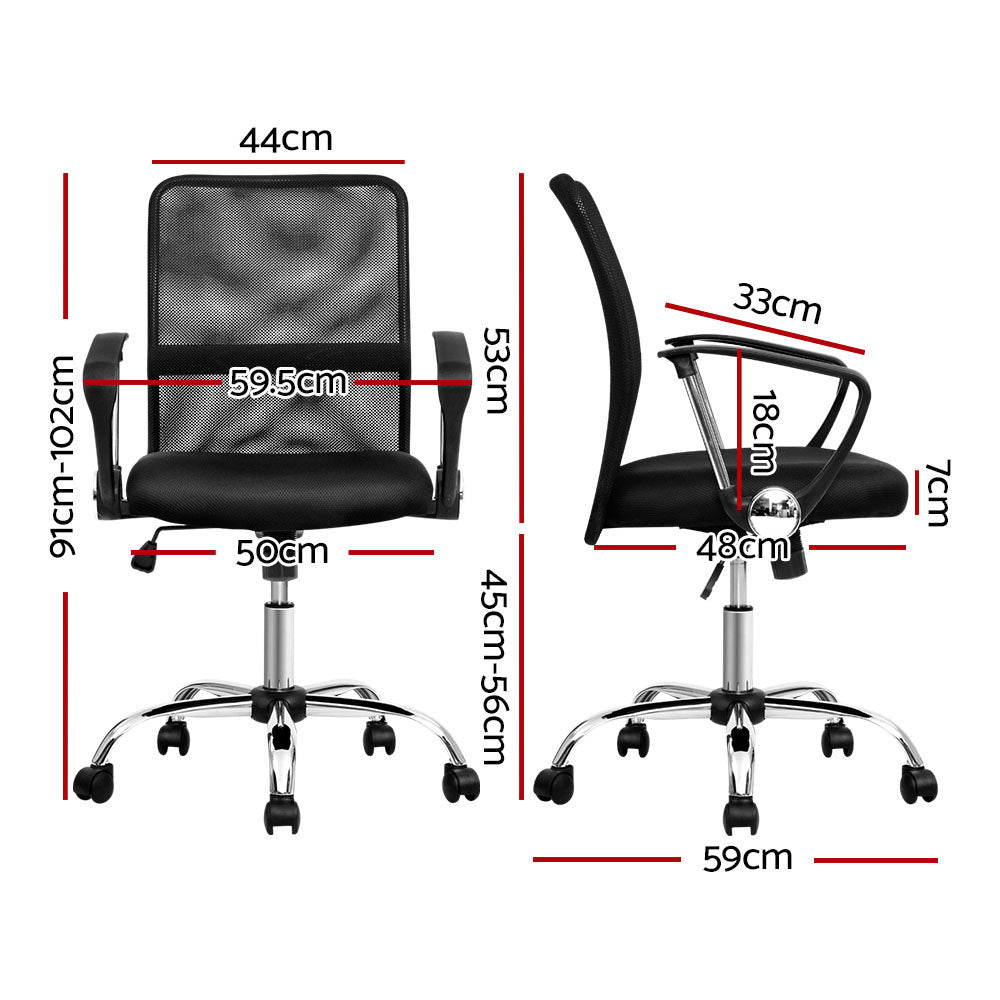 Vortex Executive Mesh Office Chair – Black – Regular