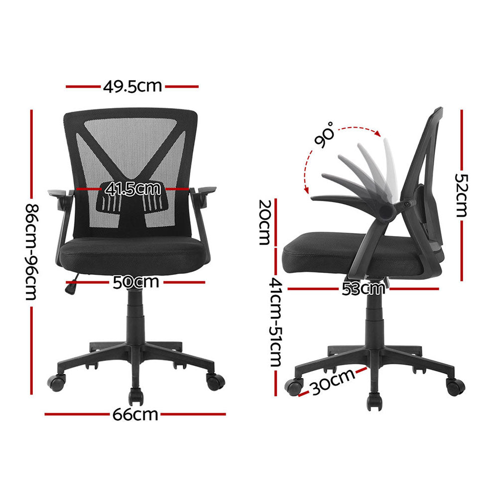 Rowan Mesh Office Chairs – Black – Set of 2