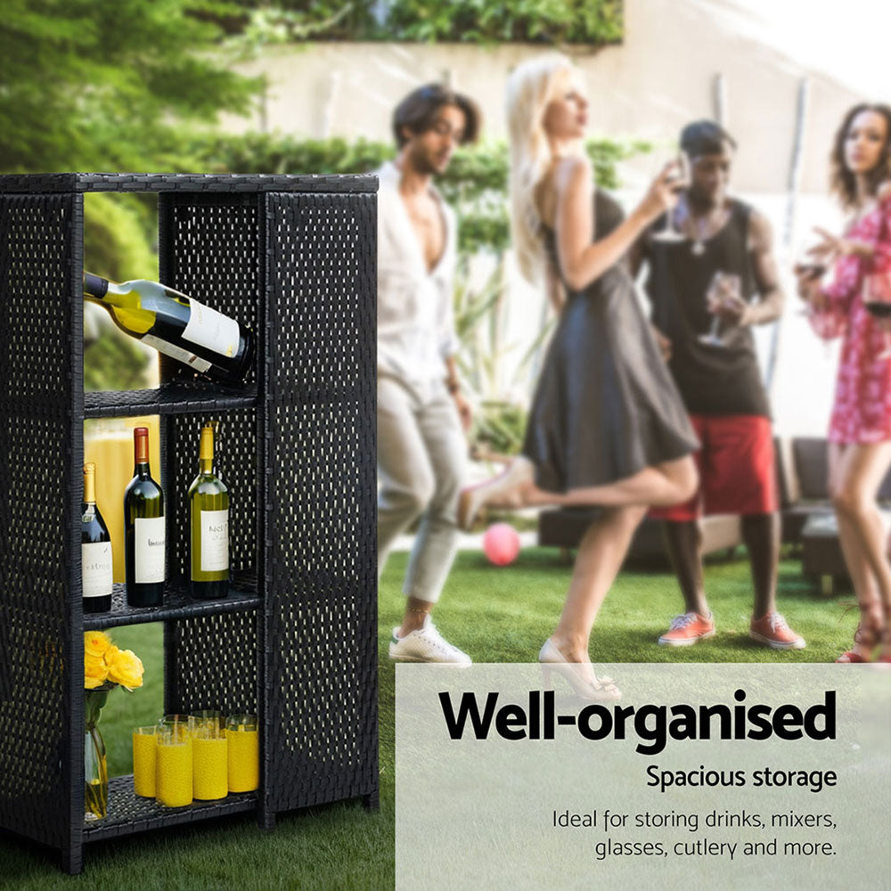 Meridian Outdoor Bar Table – Black – 104 cm