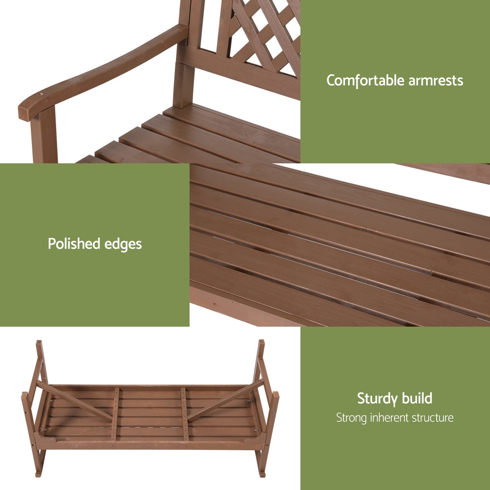 Alderon Garden Bench – Natural – 3 Seater