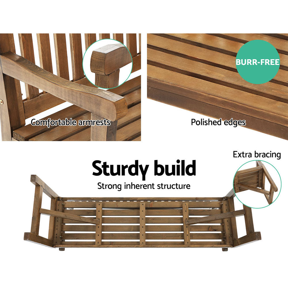 Linden Garden Bench – Natural – 3 Seater