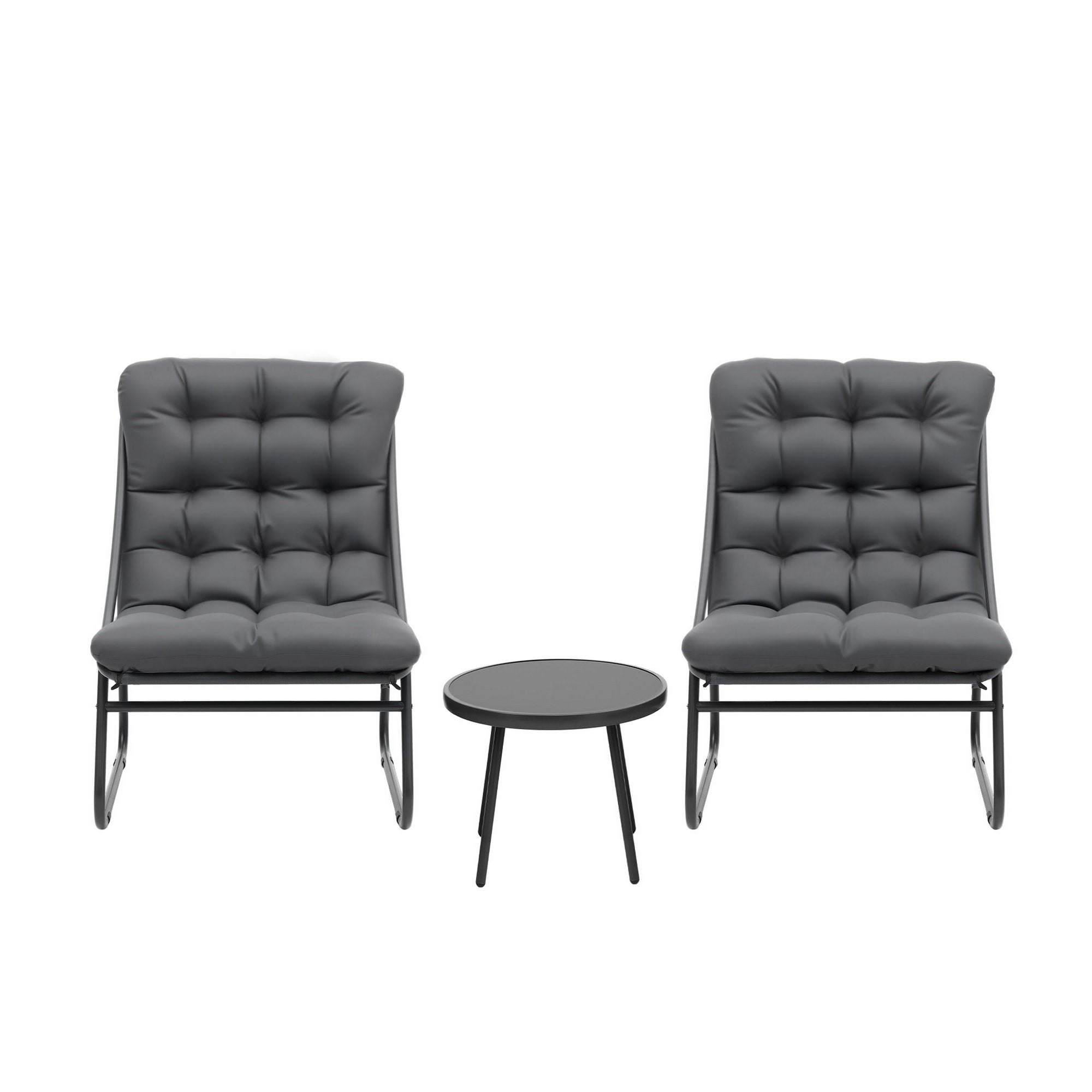 Cove Outdoor Bistro Set – Grey – 3 Piece