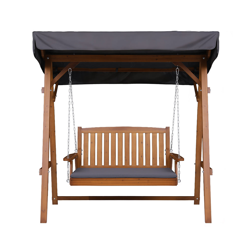 Halston Swing Chair with Canopy – Teak – 2 Seater