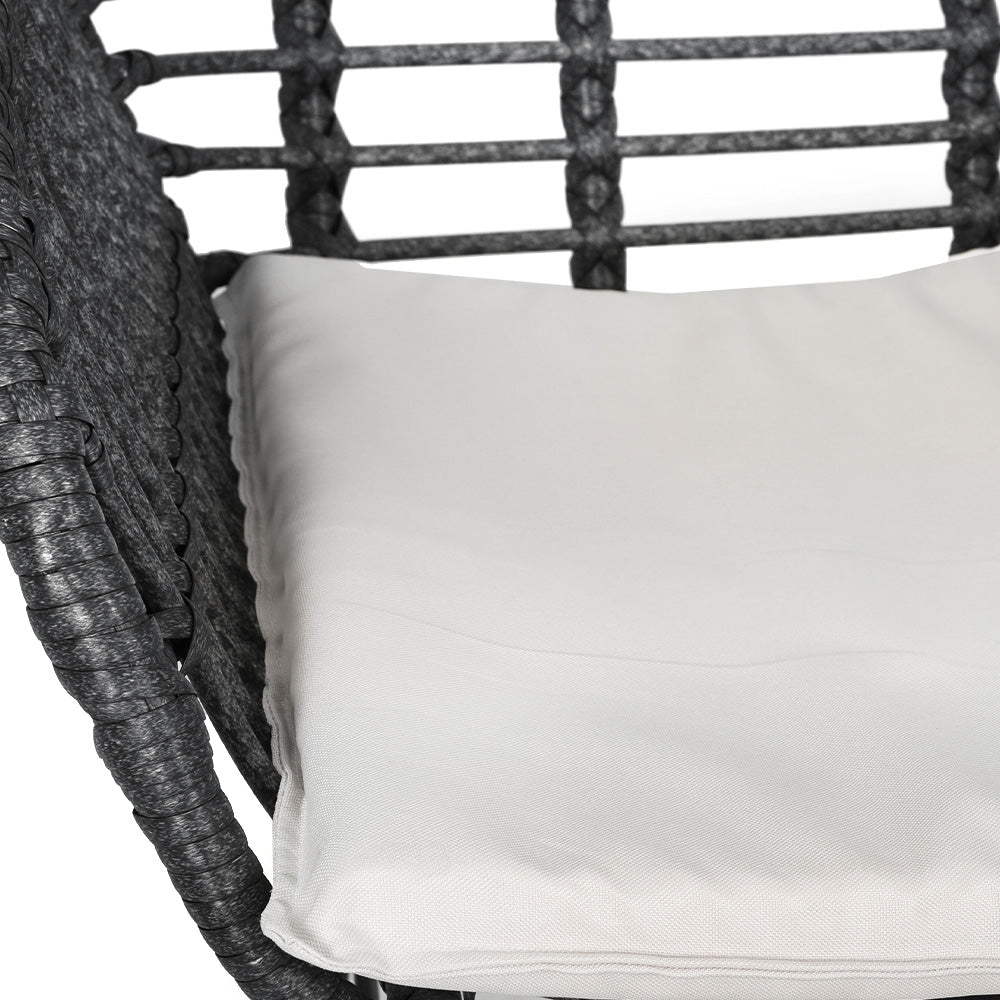 Linden Outdoor Bistro Set – Grey & Beige – 3 Piece