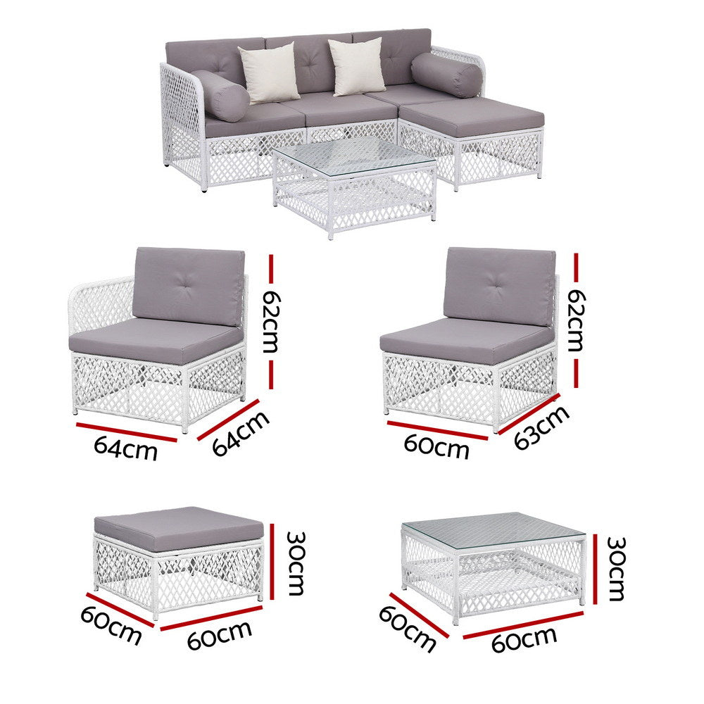 Haven 4 Seater Outdoor Sofa Set – Multi – 5 Piece