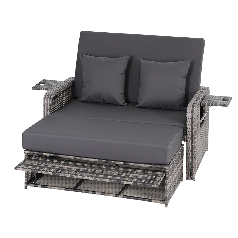 Santana Outdoor Day Bed – Grey – Double