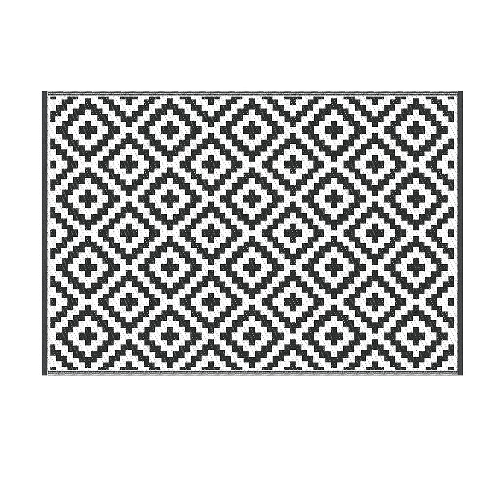 Indigo Modern Rug – Black – 120 × 180 cm