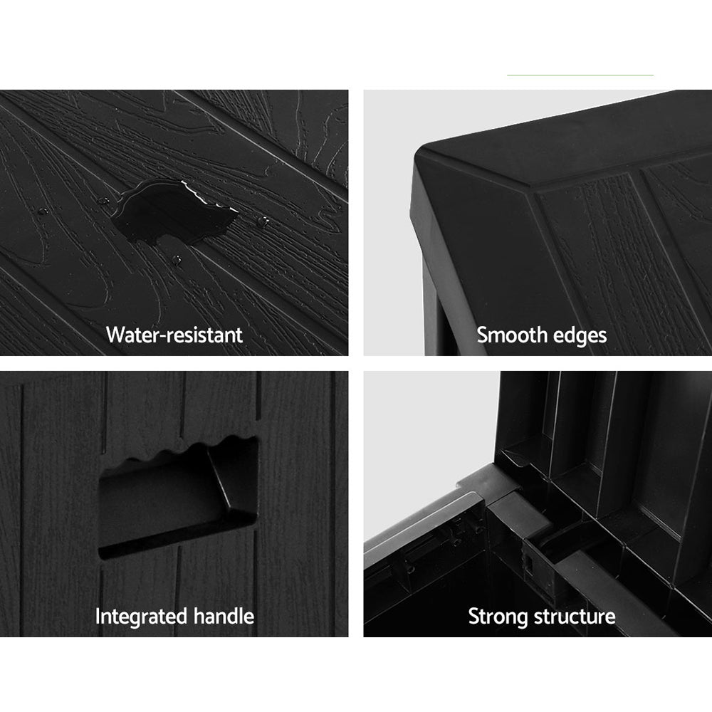 Preston Outdoor Storage Box – Black – 195L