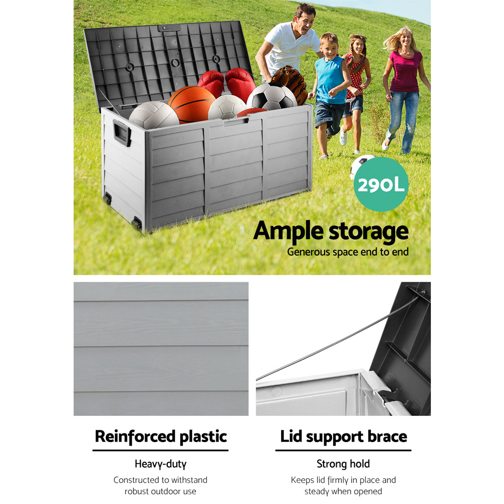 Meridian Outdoor Storage Box – Black – 290L