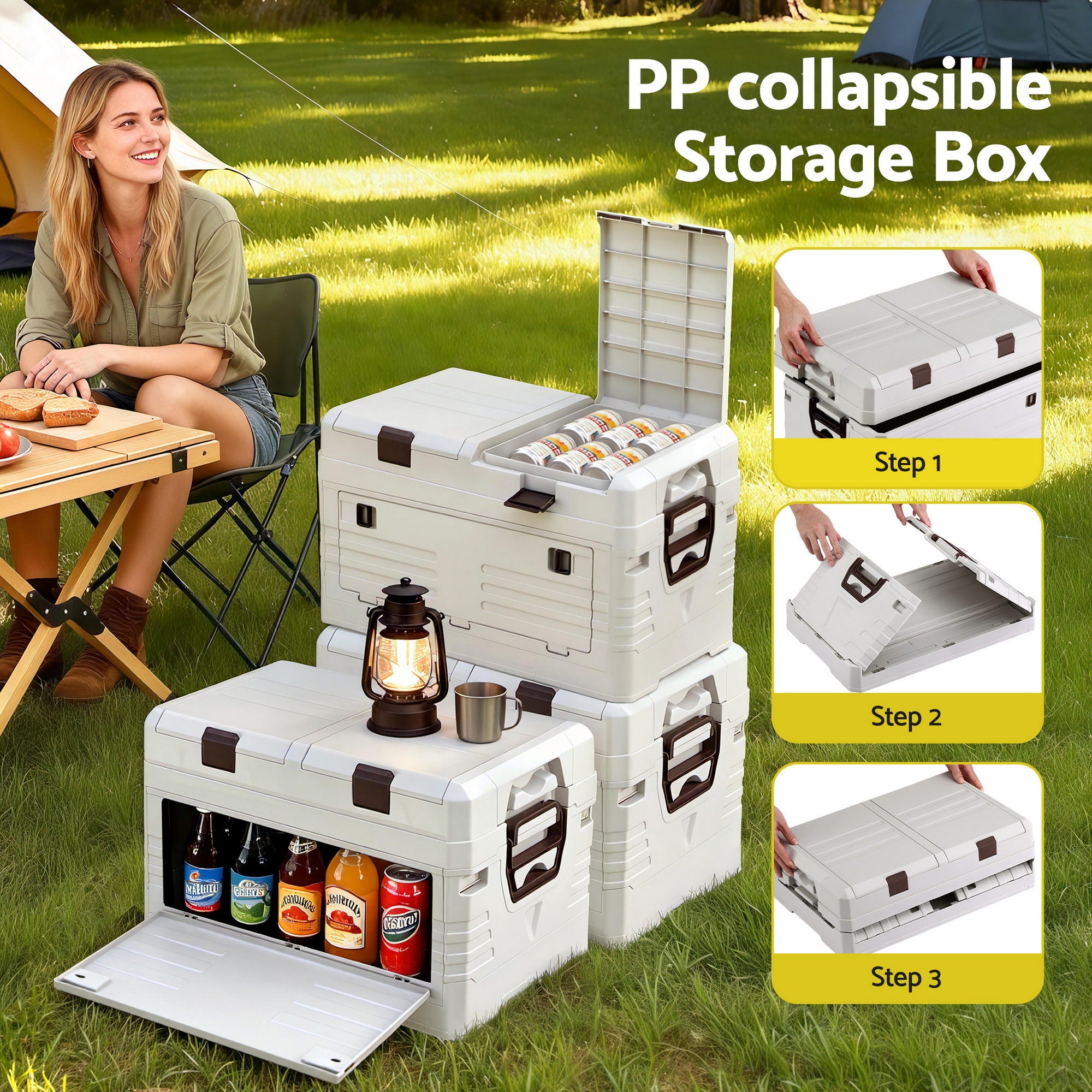 Nova Outdoor Storage Box – Beige – 40L