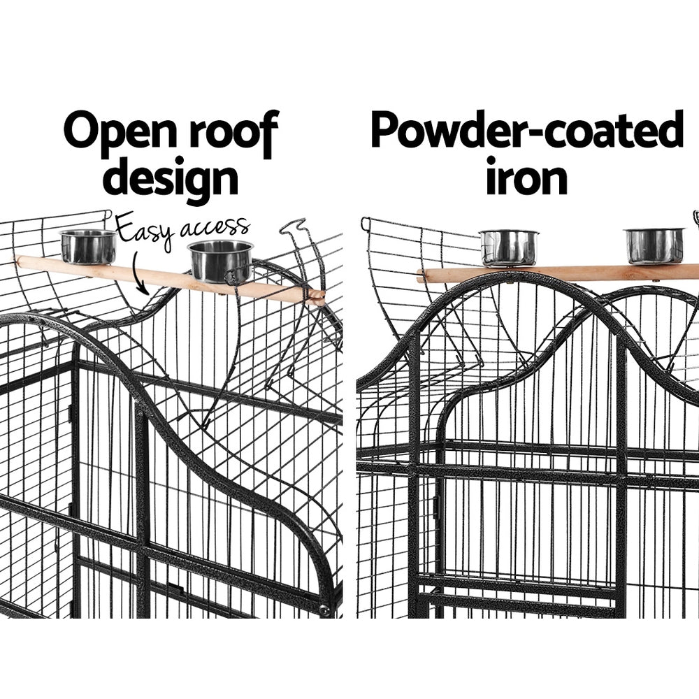 Skyline Open-Top Bird Aviary – Black – 168 cm