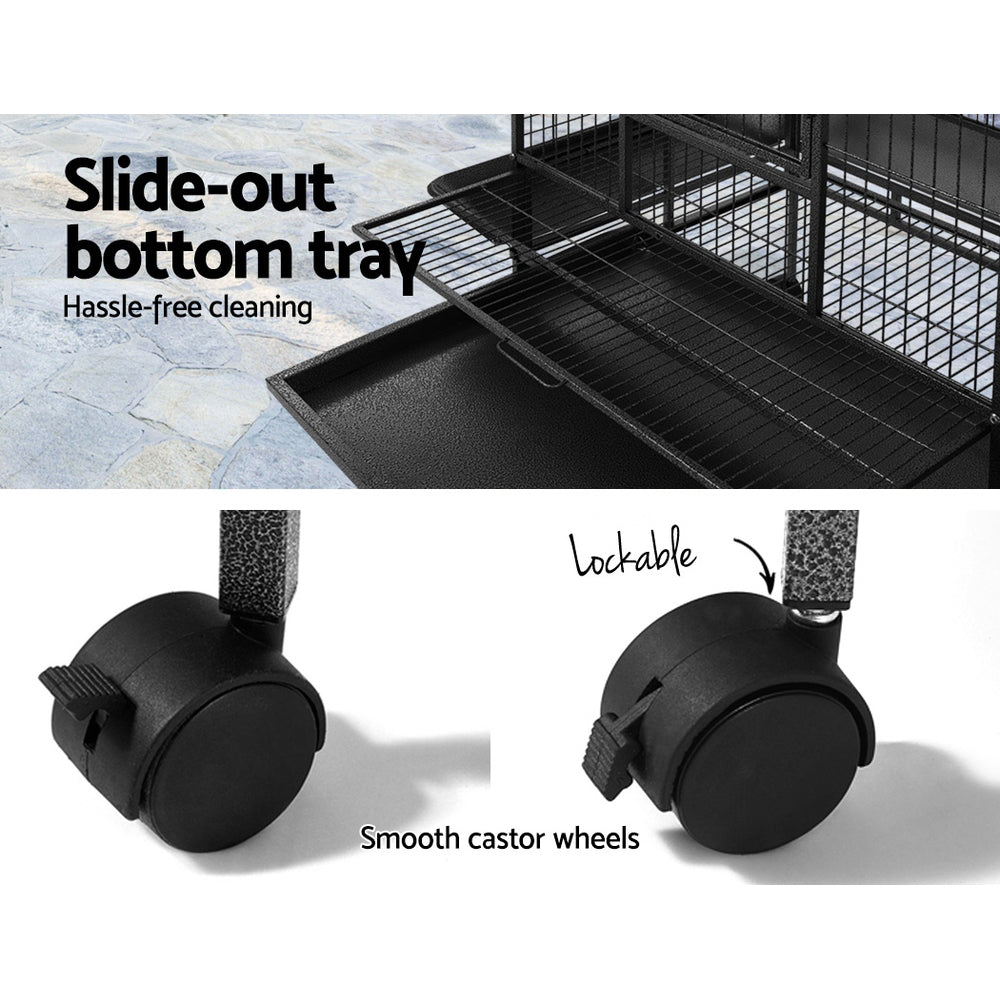 Skyline Open-Top Bird Aviary – Black – 168 cm