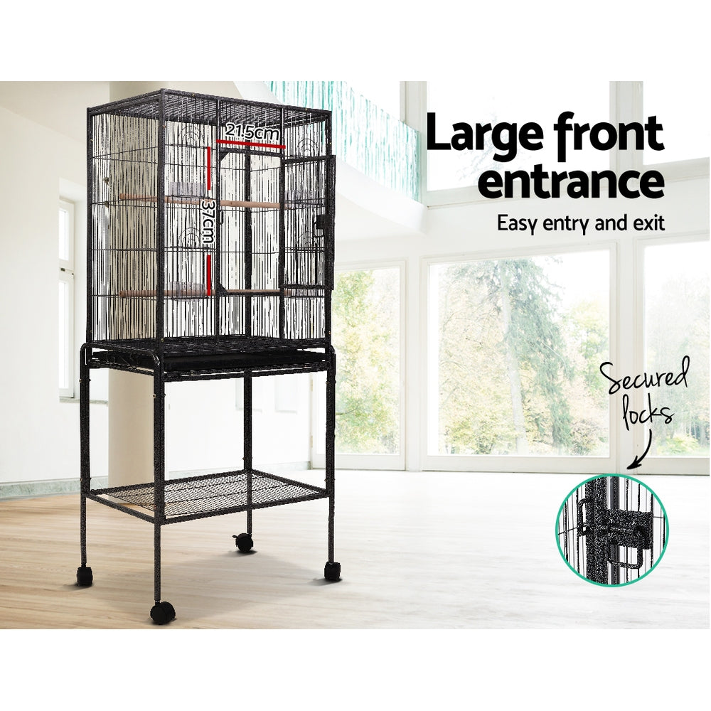Falkon Large Aviary Bird Cage – Black – 144 cm
