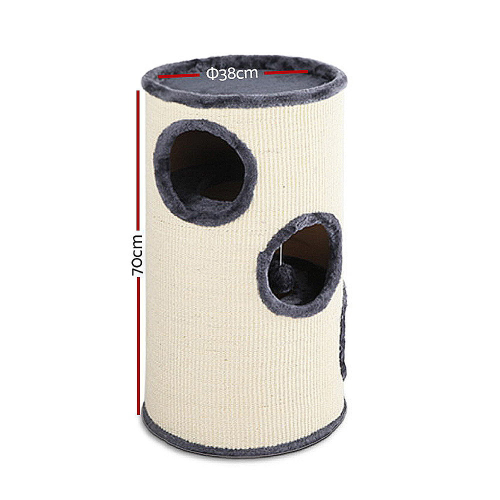 Felix Cat Scratcher Tower – Grey / Charcoal – 70 cm