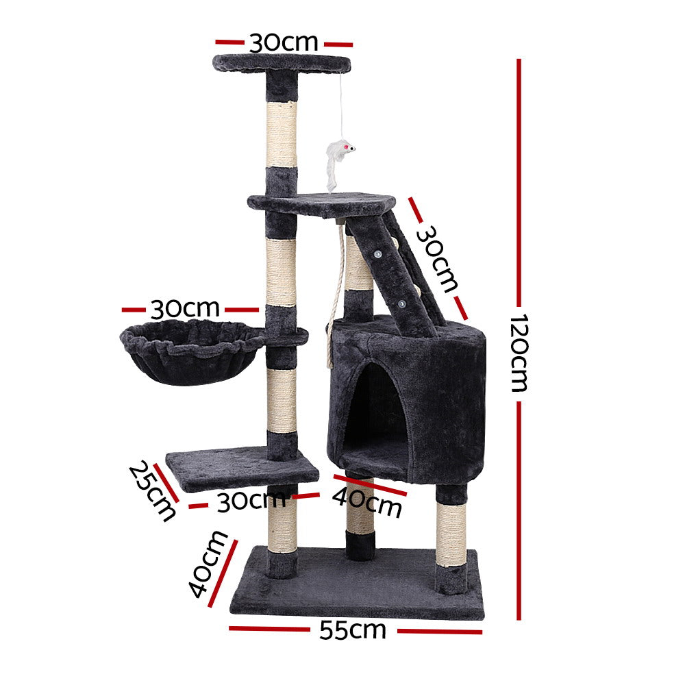Cosmos Multi-Level Cat Tree – Dark Grey – 120 cm