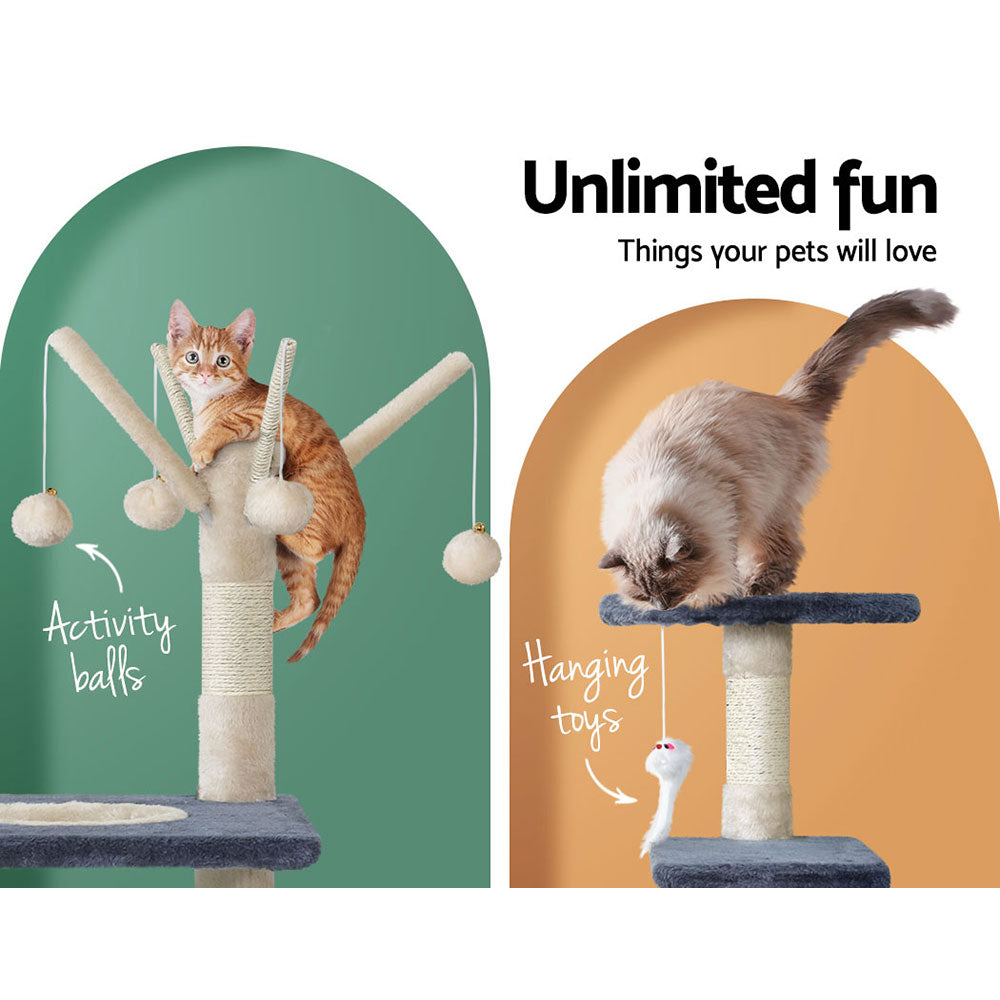 Myra Cat Tree Tower – Grey – 110 cm
