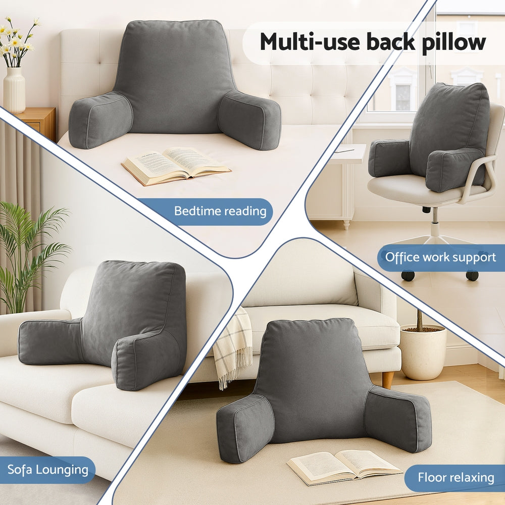 Serano Reading Support Pillow – Grey / Charcoal – Standard