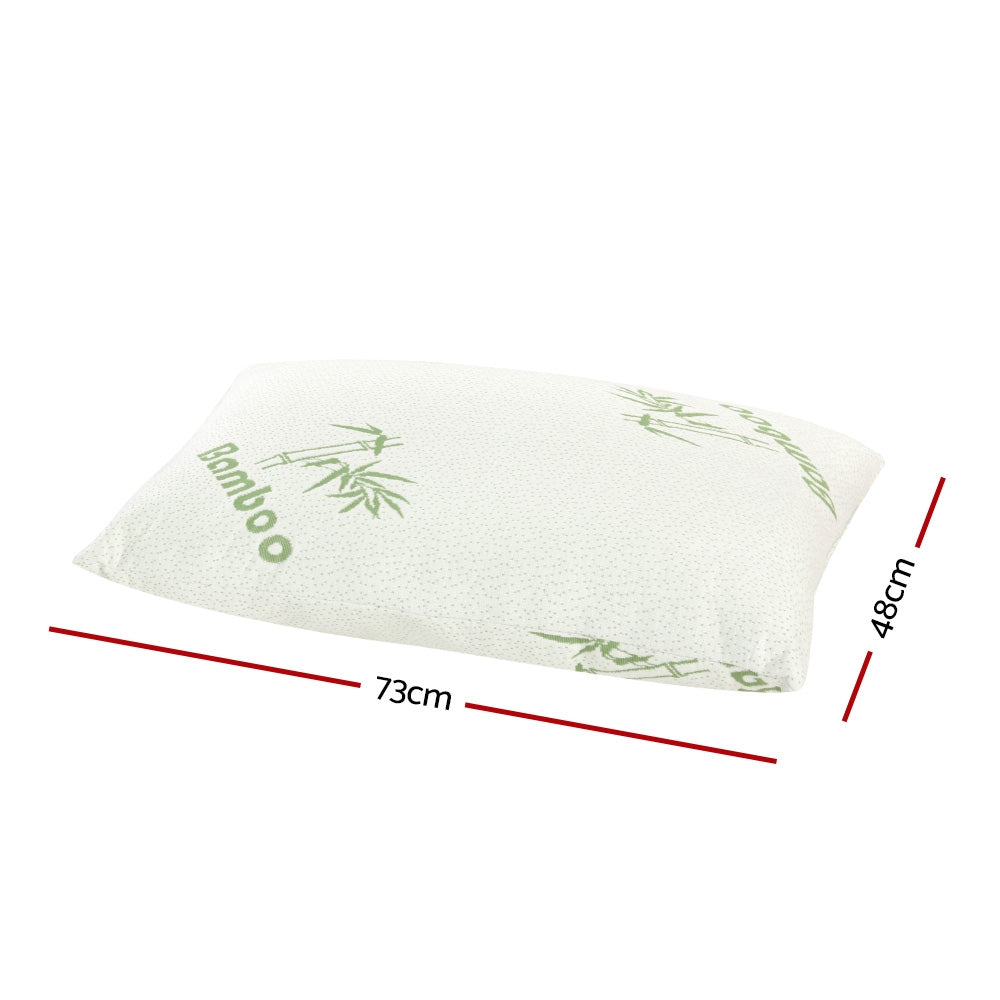 Serena Bamboo Pillows – White – Set of 4