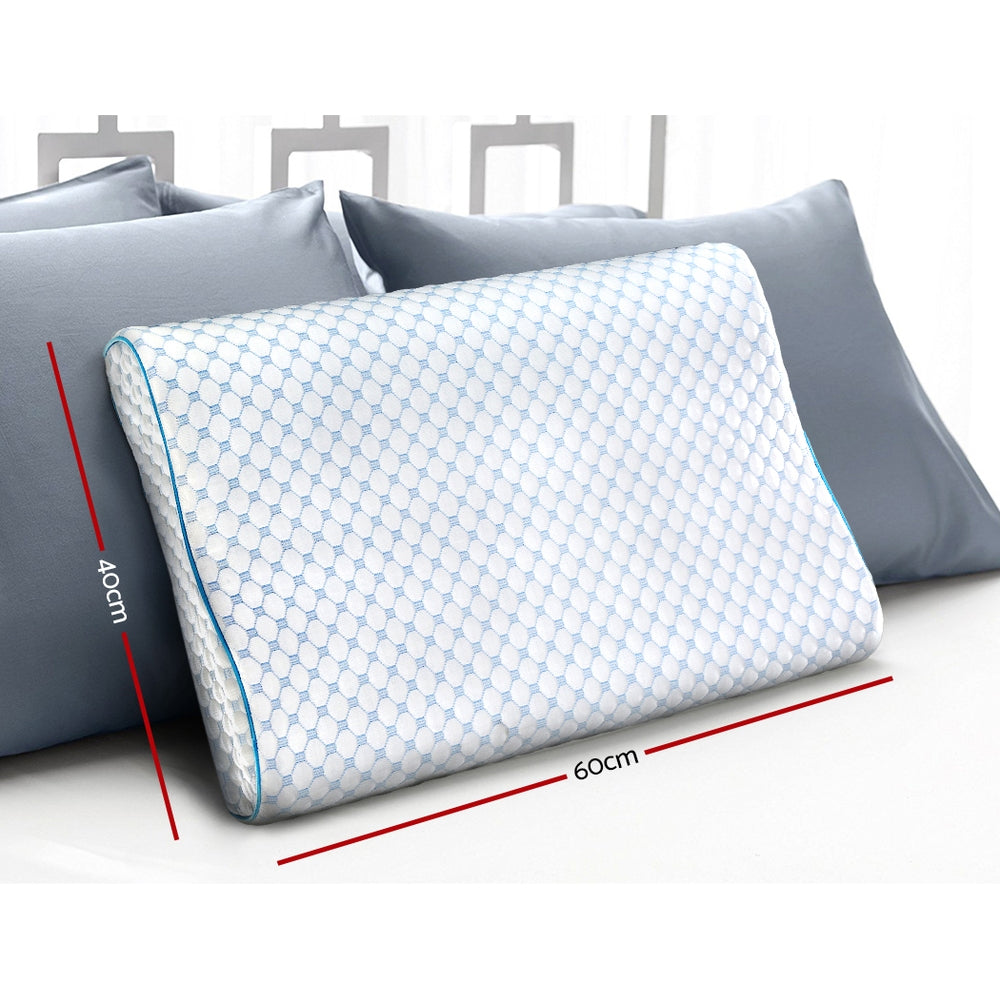Hudson Gel-Infused Memory Foam Pillow – White – Standard