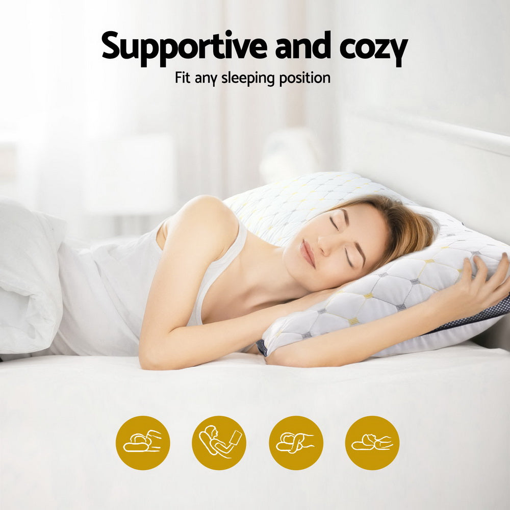 Serene Microfibre Pillows – White – Set of 2