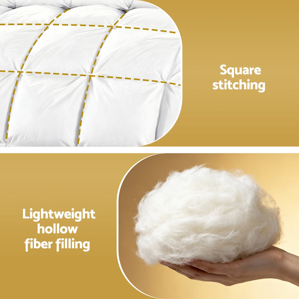 Linden Microfiber All Season Quilt – White – King
