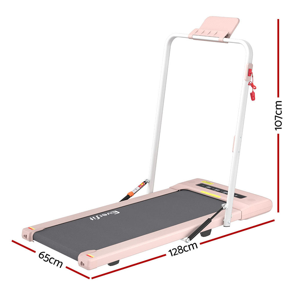 Morlen 2-in-1 Electric Walking Pad – Pink – 400mm